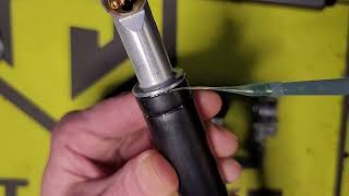 Umarex Crimped Valve Securing with Loctite 680- Green.