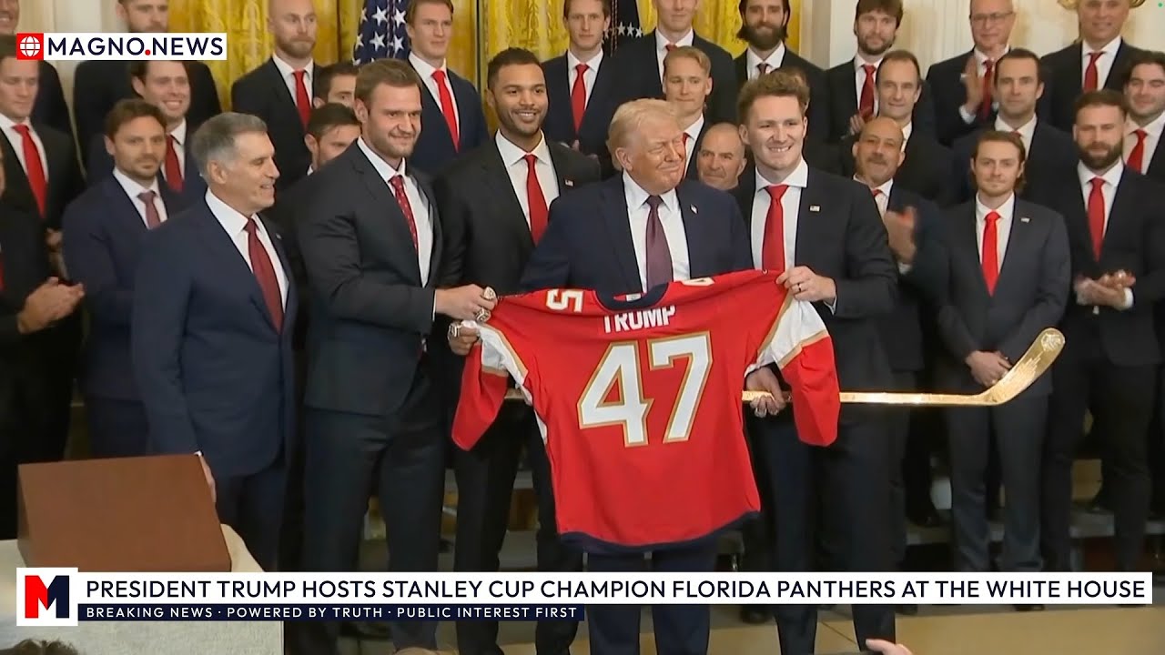 🇺🇸 President Trump hosts Stanley Cup Champions Florida Panthers at the White House [LIVE]