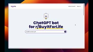 I Built Chatgpt For The Rbuyitforlife Subreddit