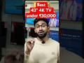 Top 43-Inch 4K QLED TVs Under Rs 30,000🔥