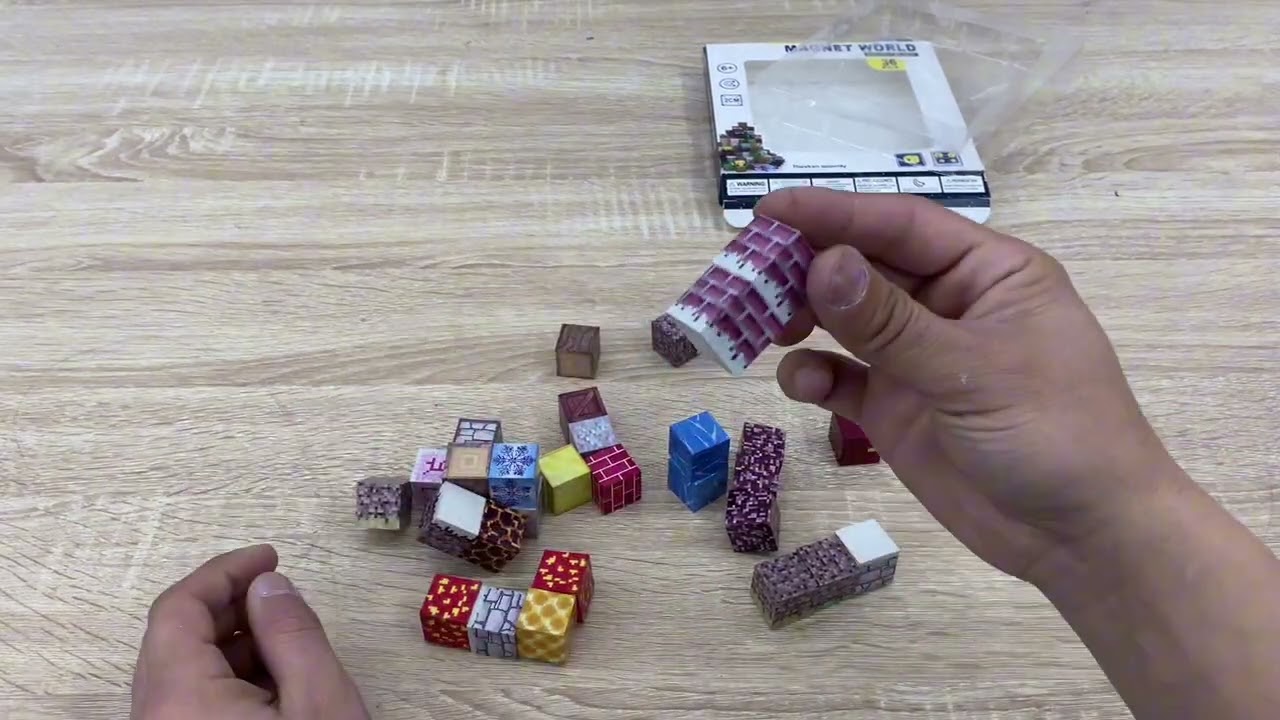 Magnetic Minecraft mini cubes for kids 🧲🟩