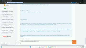 creating a standardized error handling framework for api