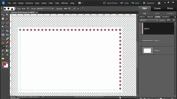 Draw a dotted line in Photoshop Elements