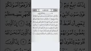 Surah Al-hujurat verse (1-4)