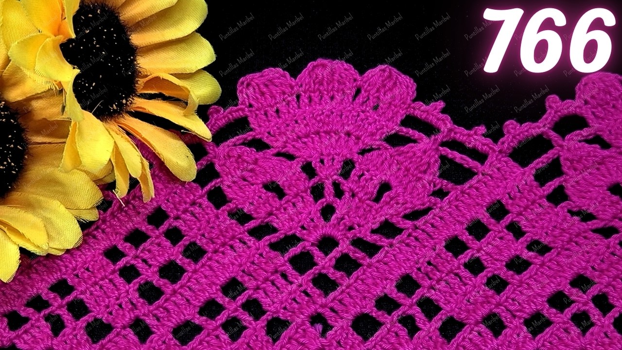 Recrea estos hermosas Tulipanes para las orillas de tus servilletas 🎀 766