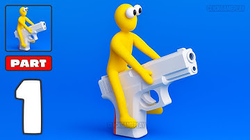 Ragdoll Shooter: Physics Fun Gameplay Walkthrough Part 1 - Tutorial Shooting Ragdoll (Android,iOS)