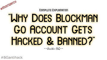 "Why Does Blockman Go Account Gets Hacked & Banned?" Watch This! #BGantihack #Shorts