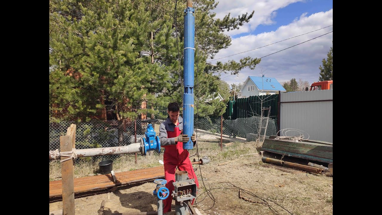 Замена сгоревшего насоса ЭЦВ - YouTube