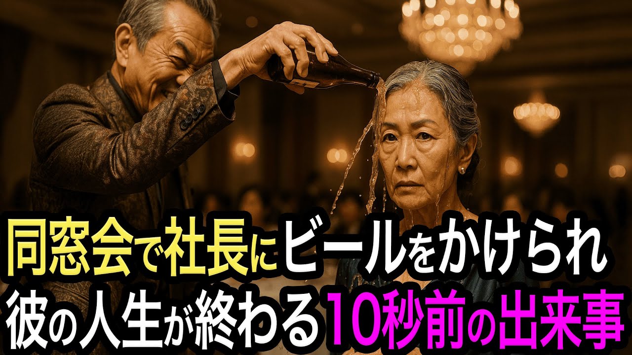 「時給千円のババアは邪魔だ！」同窓会で社長の同級生にビールを浴びせられた70歳パート主婦。だが、男は彼女が”伝説のマルサ”だったとは知らず、翌日…【人生絵巻物語】