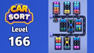 Car Sort color puzzle level 166 walkthrough solution gameplay 
