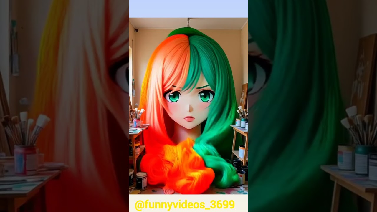 🔥 Most Beautiful Anime Girl with Dual Colored Hair 😍 | Aesthetic Vibes 