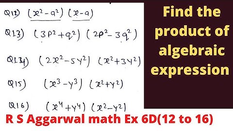 Find the product of algebraic expression