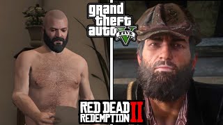Same Cutscene? Michael in GTA 5 and John in RDR2 Comparison