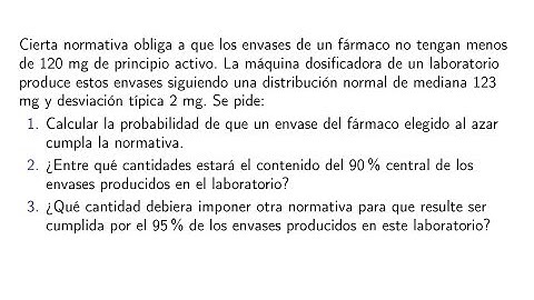 Ejercicio de Estadística: Variable aleatoria Normal