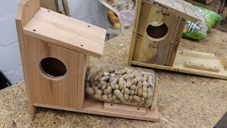 squirrel feeder with detailed measurements