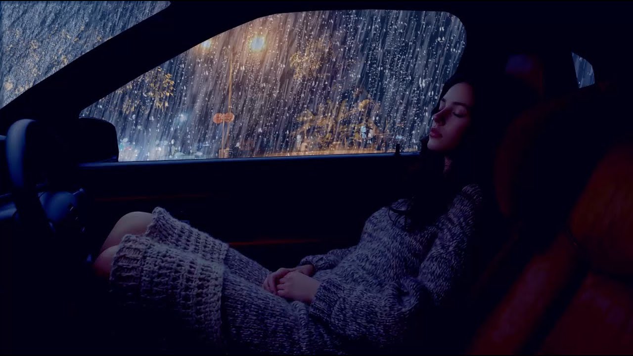 Relaxing Rain Car Drive 🌧️ Night Ambience with Soothing Rain Sounds for Sleep & Focus