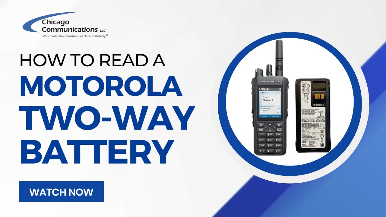 How to Read a Motorola Two-Way Radio Battery - YouTube