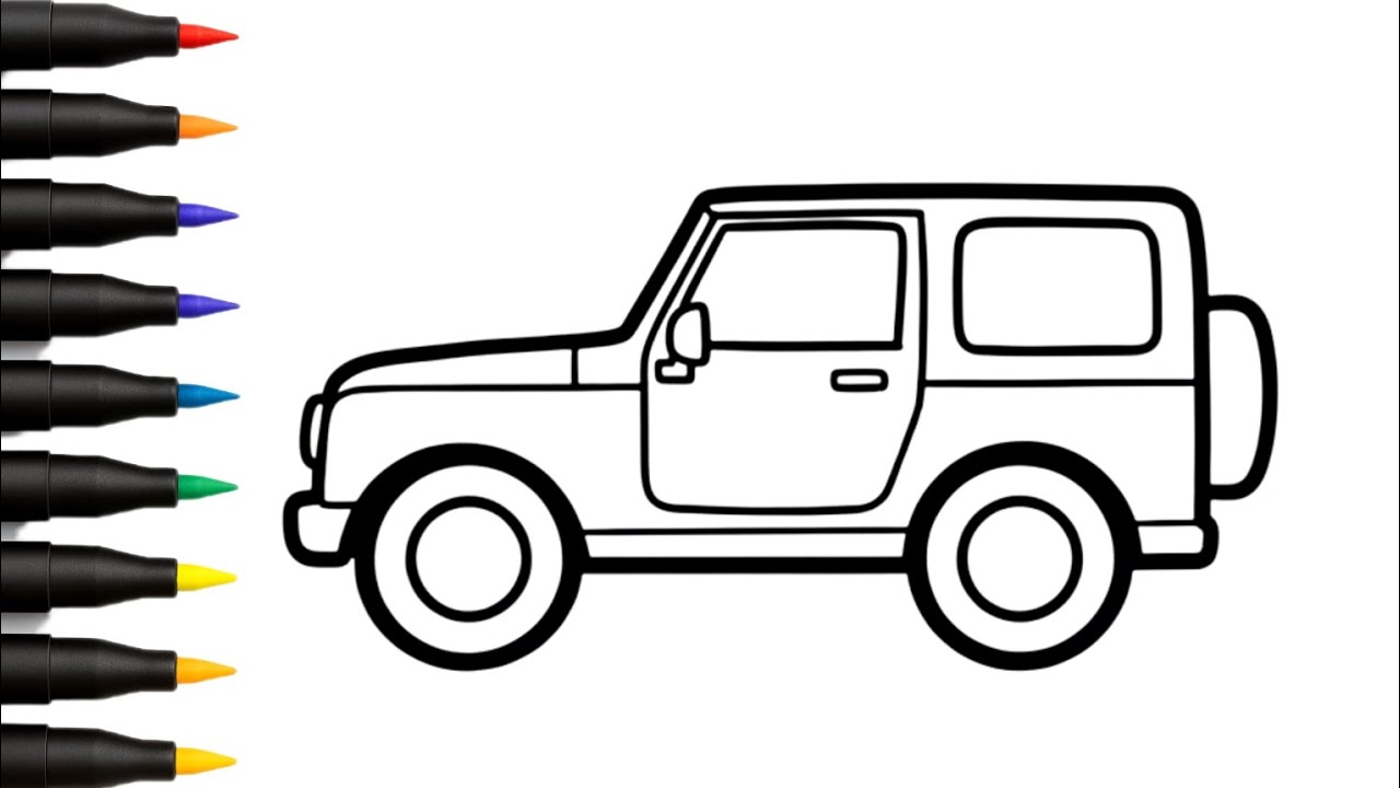 How to Draw Jeep Easy Drawing| Simple Jeep Drawing Tutorial