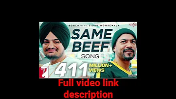 Same Beef Song | BOHEMIA | Ft. | Sidhu MooseWala | Byg Byrd | New Punjabi