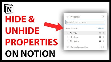 How to Hide and Unhide Properties in Notion
