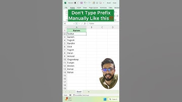 Power of Excel‼️ Super Ms Excel Trick for placing prefix #excel #exceltricks #shortvideo #ytshorts