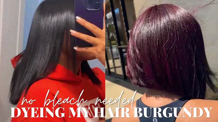 HOW TO: dyeing my hair from BLACK to BURGUNDY / no bleach needed / new haircut debut