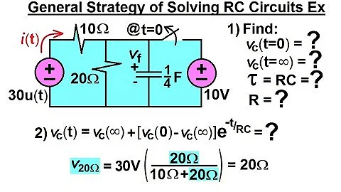 Electrical Engineering: Ch 8: RC & RL Circuits (33 of 65) Gen. Strategy of Solving RC Circuits Ex.