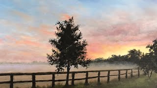 Painting A Sunrise for Beginners In Oil  Paintings By Justin