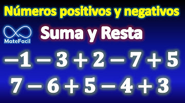 Cómo sumar y restar muchos números positivos y negativos