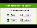 Irregular Verb Quiz | English Quiz | ESL Grammar Test | Past Tense &amp; Past Participle Practice