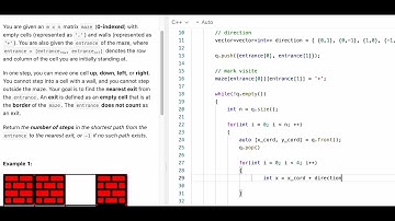 LeetCode 1926 Nearest Exit from Entrance in Maze