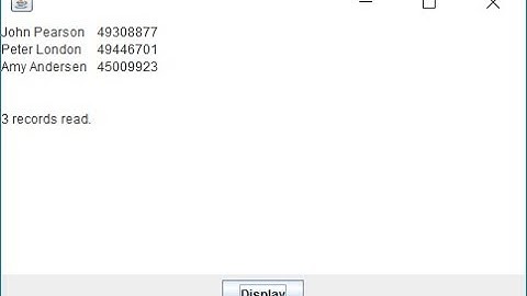 Java - ArrayList - StaffPhoneGUI - Part 1 - Read and Display a File
