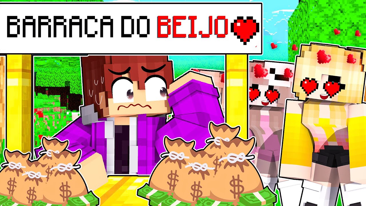 S4ULO abriu uma BARRACA DO BEIJO por $1.000.000 no Minecraft