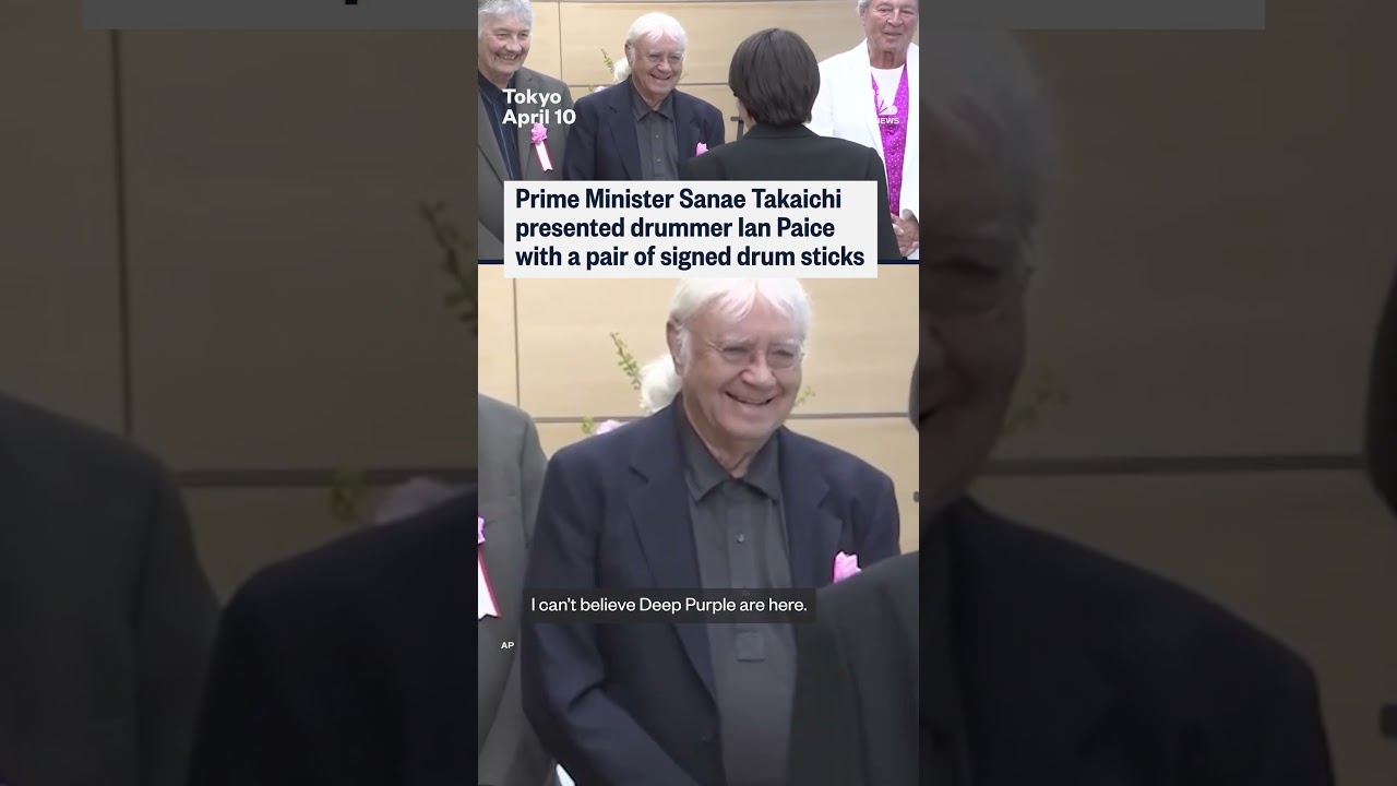 Japan’s superfan prime minster meets British rock band Deep Purple