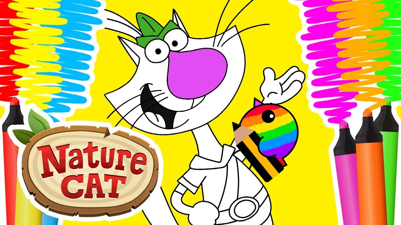 Drawing and Coloring Nature Cat - YouTube