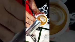 latte art whit RZ #latte #coffee #art #barcelona #realmadrid #game#fifa#viral #cappuccino screenshot 2