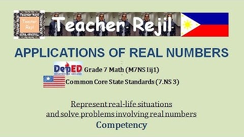 Grade 7-Applications of Real Numbers