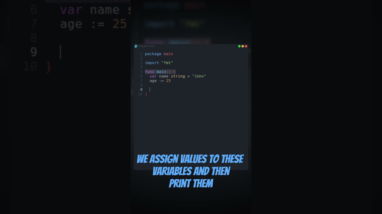 Learn Programming: Variable Declaration in 60 Seconds | Quick Golang Tutorial #shorts
