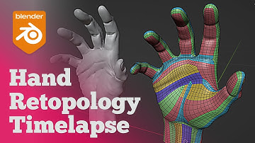 Blender High Poly Hand Retopology Timelapse