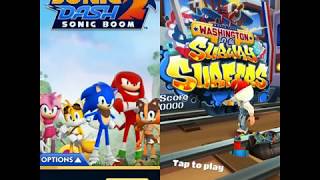 "Sonic dash 2: Sonic Boom vs Subway Surfers" first run after installed. screenshot 5