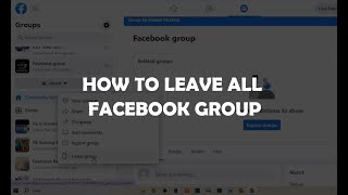How to leave all facebook group