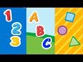 Introduction to letters number and shape for preschool kids with  puppy abc