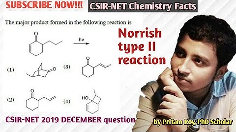 Norrish type 2 reaction: CSIR-NET 2019 December question solving