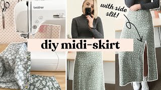 DIY Midi-Skirt (With A Side Slit)