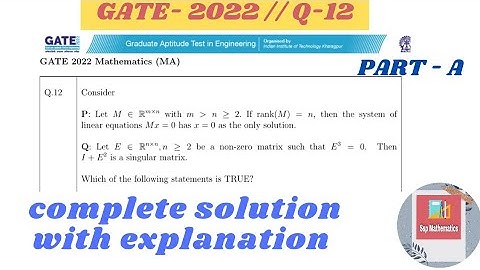 #gate2023 preparation, discussing gate2022 Q.12 complete solution