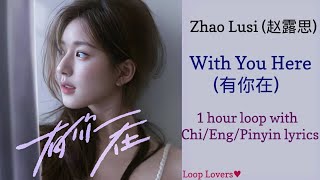 Zhao Lusi (赵露思) - With You Here (有你在) | 1 hour loop with Chi/Eng/Pinyin lyrics 【单曲 Single】