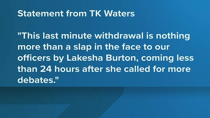 Lakesha Burton cancels debate with Jacksonville sheriff candidate T.K. Waters