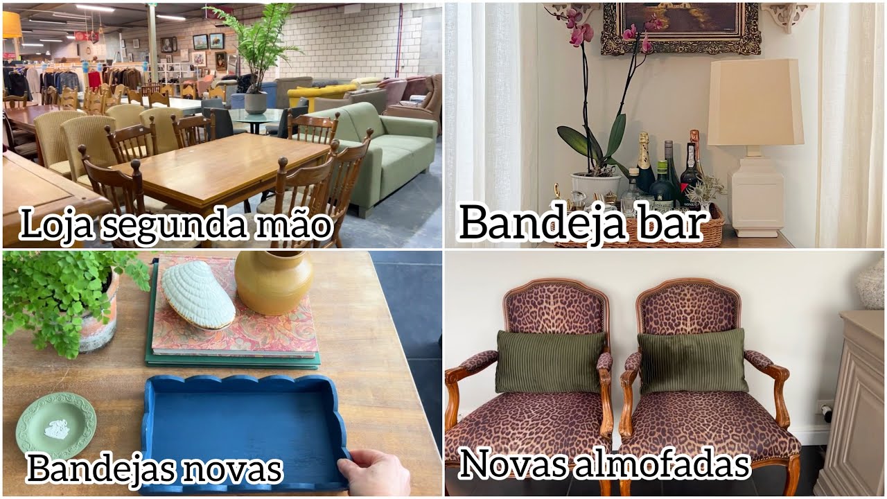 Fiz uma bandeja bar-achadinhos de segunda mão-passeio pelas lojas- decorando comigo