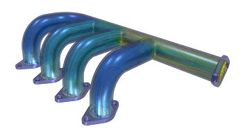 Conjugate Heat Transfer Simulation of an Unsteady Exhaust Manifold Flow