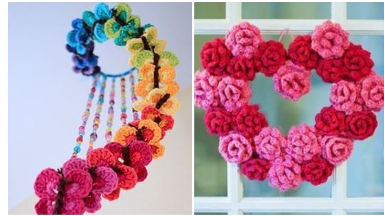 heart touching and creative collection of crochet flower designs.